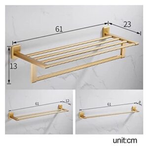 Towel BAR Rack Towel Rail for Bathroom,Copper Bath Hand Towel Holder,Towel Hanging Bathroom,Brushed Shelf Storage Rack Towel Bar/Towel Rack (Color : Single Rod, Size : Christmas Reindeer -Style5)