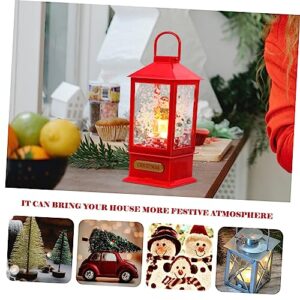 DOITOOL 1pc Christmas Light up Ornament Music Stuff Fireplace Decor Christmas Decor Christmas LED Music Light Snow Globe Lantern Christmas Musical Snow Globe Christmas Music Box Adornments