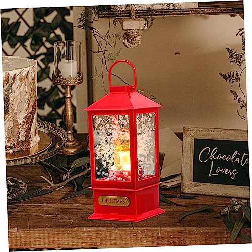 DOITOOL 1pc Christmas Light up Ornament Music Stuff Fireplace Decor Christmas Decor Christmas LED Music Light Snow Globe Lantern Christmas Musical Snow Globe Christmas Music Box Adornments