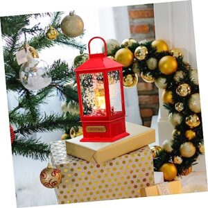 DOITOOL 1pc Christmas Light up Ornament Music Stuff Fireplace Decor Christmas Decor Christmas LED Music Light Snow Globe Lantern Christmas Musical Snow Globe Christmas Music Box Adornments