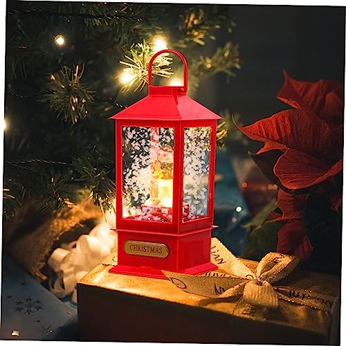 DOITOOL 1pc Christmas Light up Ornament Music Stuff Fireplace Decor Christmas Decor Christmas LED Music Light Snow Globe Lantern Christmas Musical Snow Globe Christmas Music Box Adornments