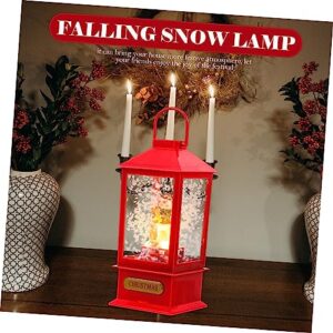 DOITOOL 1pc Christmas Light up Ornament Music Stuff Fireplace Decor Christmas Decor Christmas LED Music Light Snow Globe Lantern Christmas Musical Snow Globe Christmas Music Box Adornments