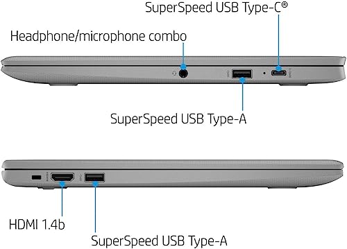 HP Chromebook 14 Inch Laptop for Students Home, Quad-Core Intel Celeron N4120, Intel UHD Graphics 600, 4GB LPDDR4X 4266MHz RAM, 64GB eMMC, Long Battery Life, HD Webcam, HDMI, Chrome OS, Modern Gray