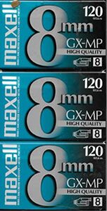 maxell gx-mp 120 camcorder tapes, 3 pack