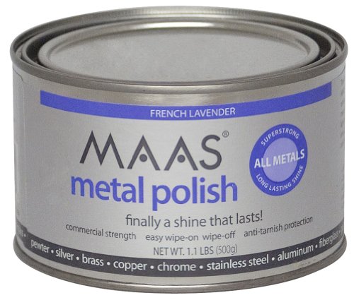 MAAS Metal Polish 1.1 Pound Can - Clean Shine and Polish Safe Protective Prevent Tarnish