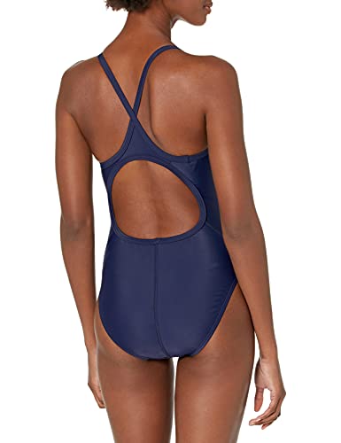 TYR Women's TYReco Solid Diamondback Swimsuit, Navy, 34