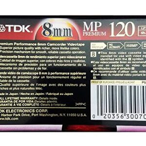 TDK P6120MP 8mm MP Premium Video Tape