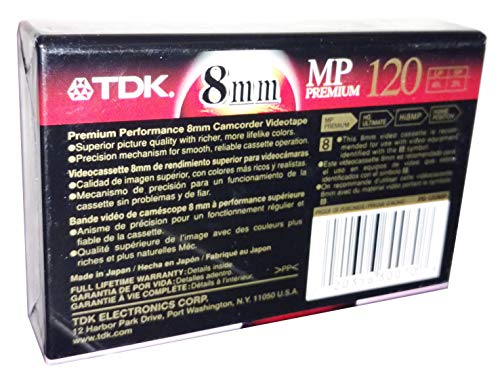 TDK P6120MP 8mm MP Premium Video Tape