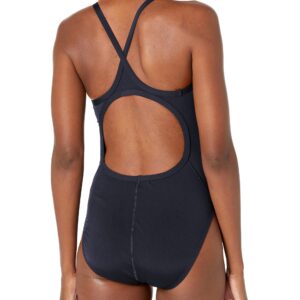 TYR Sport Women's Solid Durafast Diamondback Swim Suit,Black,38