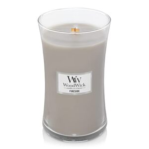 WoodWick Large Hourglass Candle Fireside, Gray, 21 Ounce