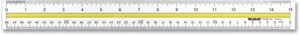 westcott acrylic data highlight reading ruler with tinted guide, 15" clear
