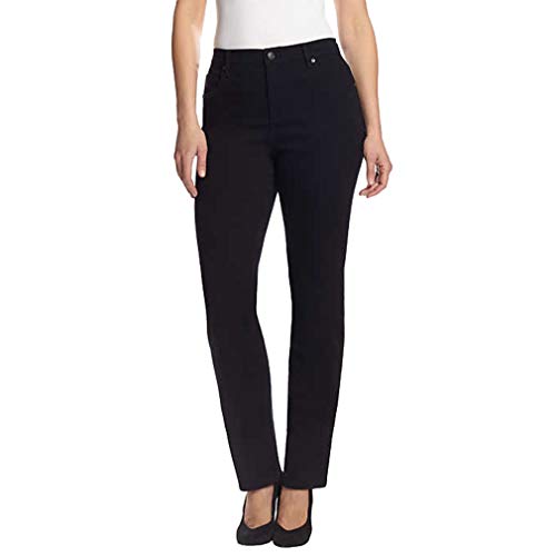 Gloria Vanderbilt Women's Amanda Classic High Rise Tapered Jean, Black, 6