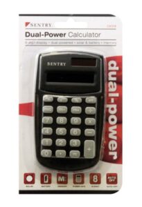 sentry dual-power calculator (ca338)