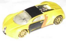 hot wheels bugatti veyron 2007 mystery car series bugatti veyron yellow opened mattel 1:64 scale collectible collector car