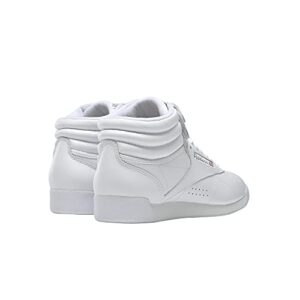 Reebok womens Freestyle Hi Sneaker, White/Silver 2, 7.5 US