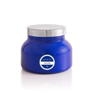 capri blue volcano scented candle - blue signature jar candle - luxury aromatherapy candle-glass candle with soy wax blend (19 oz)