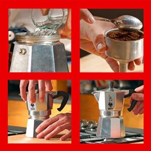 Bialetti Moka Express Export Espresso Maker,90 ml, Silver