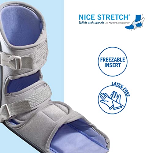 Brownmed - Nice Stretch 90 with Polar Ice - Foot Brace for Plantar Fasciitis, Achilles Tendonitis & Plantar Flexion Contractures - Fixed Angle Night Splint Boot - Large/X-Large