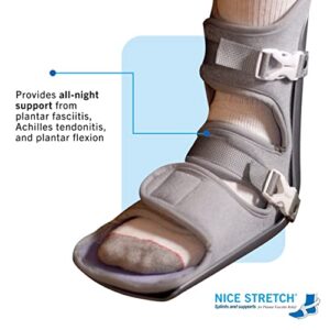 Brownmed - Nice Stretch 90 with Polar Ice - Foot Brace for Plantar Fasciitis, Achilles Tendonitis & Plantar Flexion Contractures - Fixed Angle Night Splint Boot - Large/X-Large