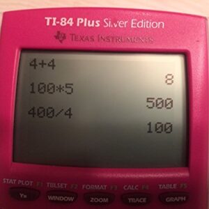 Texas Instrument 84 Plus Silver Edition graphing Calculator (Full Pink in color) (Packaging may vary)