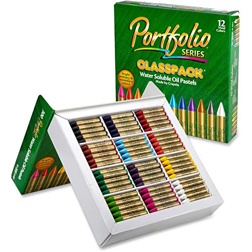 Crayola Oil Pastels Classpack, School Supplies, Water Soluble, 12 Assorted Colors, 300Count