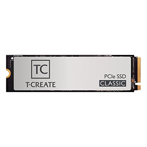 TEAMGROUP T-CREATE CLASSIC 1TB for Creators 3D NAND TLC NVMe 1.3 M.2 PCIe Gen3x4 2280 Internal Solid State Drive SSD (Read Speed up to 2100MB/s) TBW 600TB for Laptop & PC Desktop TM8FPE001T0C611