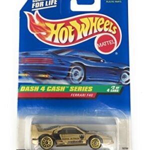 Hot Wheels - 1998 - Dash 4 Cash Series - Ferrari F40 - Gold Metallic Paint - 2 of 4 - Collector #722 - Limited Edition - Collectible 1:64 Scale