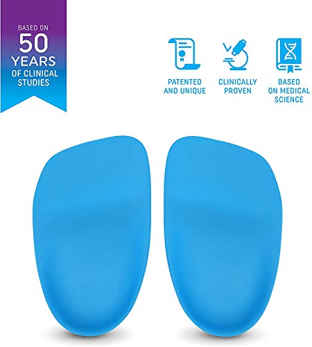 Heel That Pain Plantar Fasciitis Insoles | Heel Seats Foot Orthotic Inserts, Heel Cups for Heel Pain and Heel Spurs | Patented, Clinically Proven, 100% Guaranteed | Blue, Medium (W 6.5-10, M 5-8)