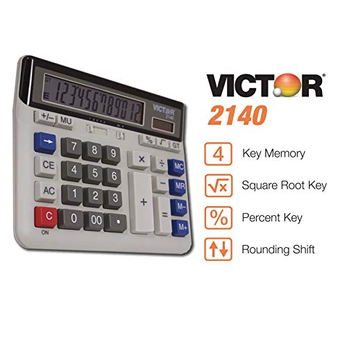 Victor 2140 Desktop Business Calculator, 12-Digit LCD