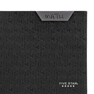 Five Star 2 Pocket Folder, Stay-Put Folder, Plastic Colored Folders with Pockets & Prong Fasteners for 3-Ring Binders, Great for Home School Supplies & Home Office, 11” x 8-1/2, Black (72113)