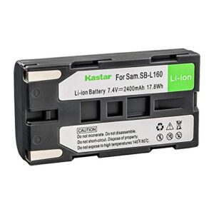 kastar camcorder battery replacement for samsung sb-l110a sb-l160 sb-l320 and samsung sc-l series sc-w series vm-a series vm-b series vm-c series vp-l series vp-m series vp-w series camcorder