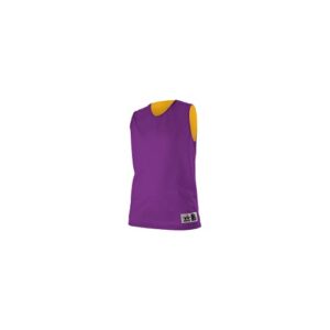 alleson athletic women's reversible tank, purple/gold, medium