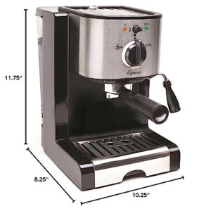 Capresso 116.04 Pump Espresso and Cappuccino Machine EC100, Black and Stainless, 46 oz