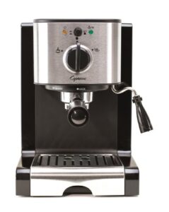 capresso 116.04 pump espresso and cappuccino machine ec100, black and stainless, 46 oz