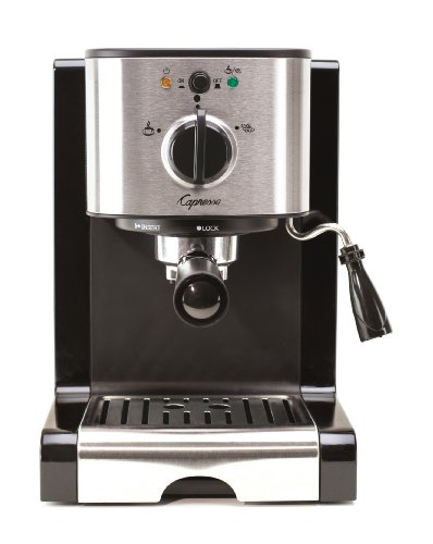 Capresso 116.04 Pump Espresso and Cappuccino Machine EC100, Black and Stainless, 46 oz