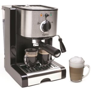 Capresso 116.04 Pump Espresso and Cappuccino Machine EC100, Black and Stainless, 46 oz