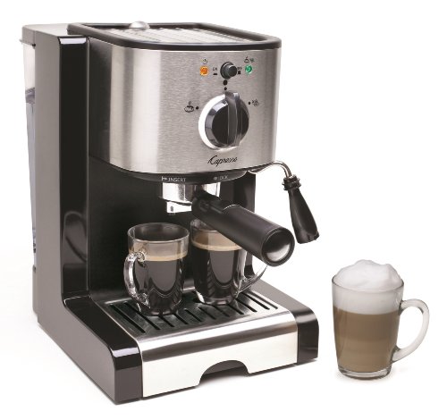 Capresso 116.04 Pump Espresso and Cappuccino Machine EC100, Black and Stainless, 46 oz