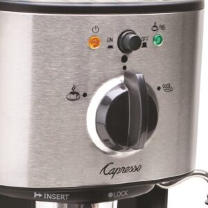 Capresso 116.04 Pump Espresso and Cappuccino Machine EC100, Black and Stainless, 46 oz