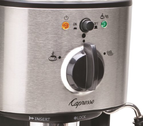 Capresso 116.04 Pump Espresso and Cappuccino Machine EC100, Black and Stainless, 46 oz