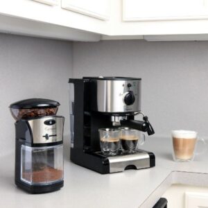 Capresso 116.04 Pump Espresso and Cappuccino Machine EC100, Black and Stainless, 46 oz