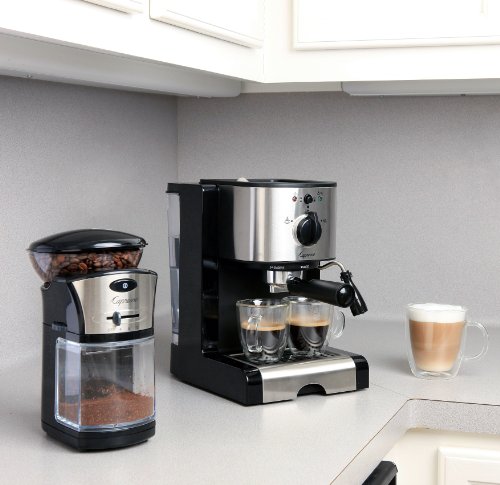 Capresso 116.04 Pump Espresso and Cappuccino Machine EC100, Black and Stainless, 46 oz