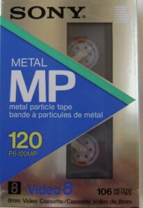 sony 120 metal mp 8mm video cassette tape - metal particle tape - 106 meters ntsc - p6-120mp