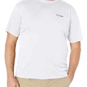 Columbia Men's Meeker Peak Short Sleeve Crew, White, Large