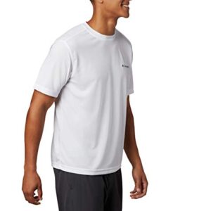 Columbia Men's Meeker Peak Short Sleeve Crew, White, Large