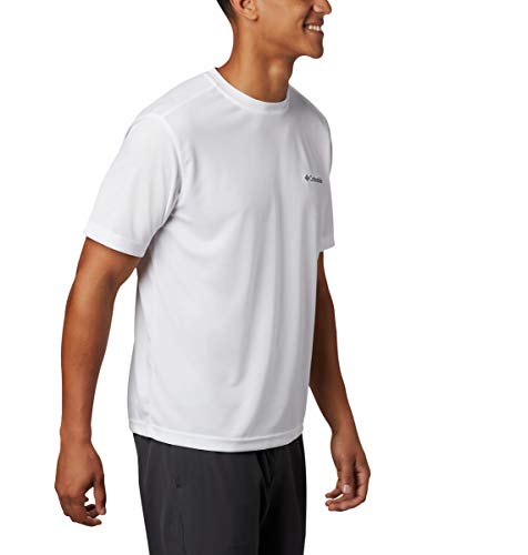 Columbia Men's Meeker Peak Short Sleeve Crew, White, Large