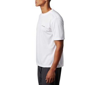 Columbia Men's Meeker Peak Short Sleeve Crew, White, Large