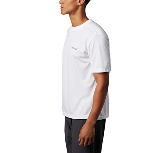 Columbia Men's Meeker Peak Short Sleeve Crew, White, Large