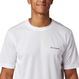 Columbia Men's Meeker Peak Short Sleeve Crew, White, Large