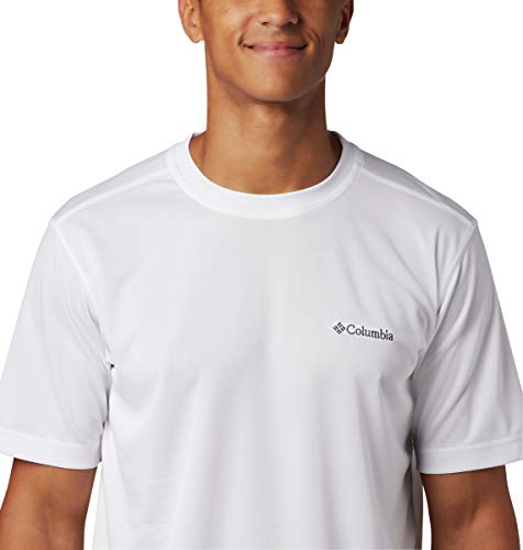 Columbia Men's Meeker Peak Short Sleeve Crew, White, Large