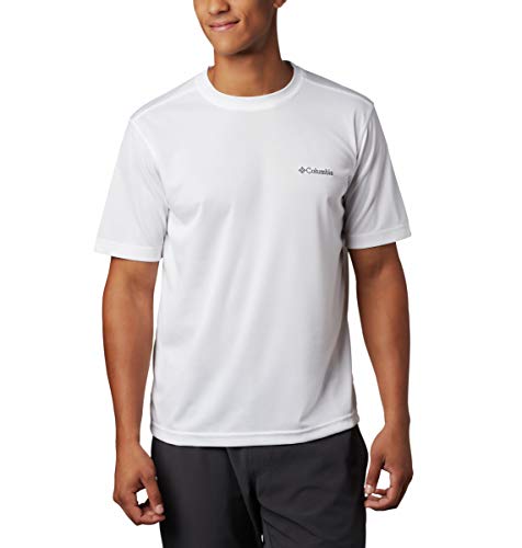 Columbia Men's Meeker Peak Short Sleeve Crew, White, Large